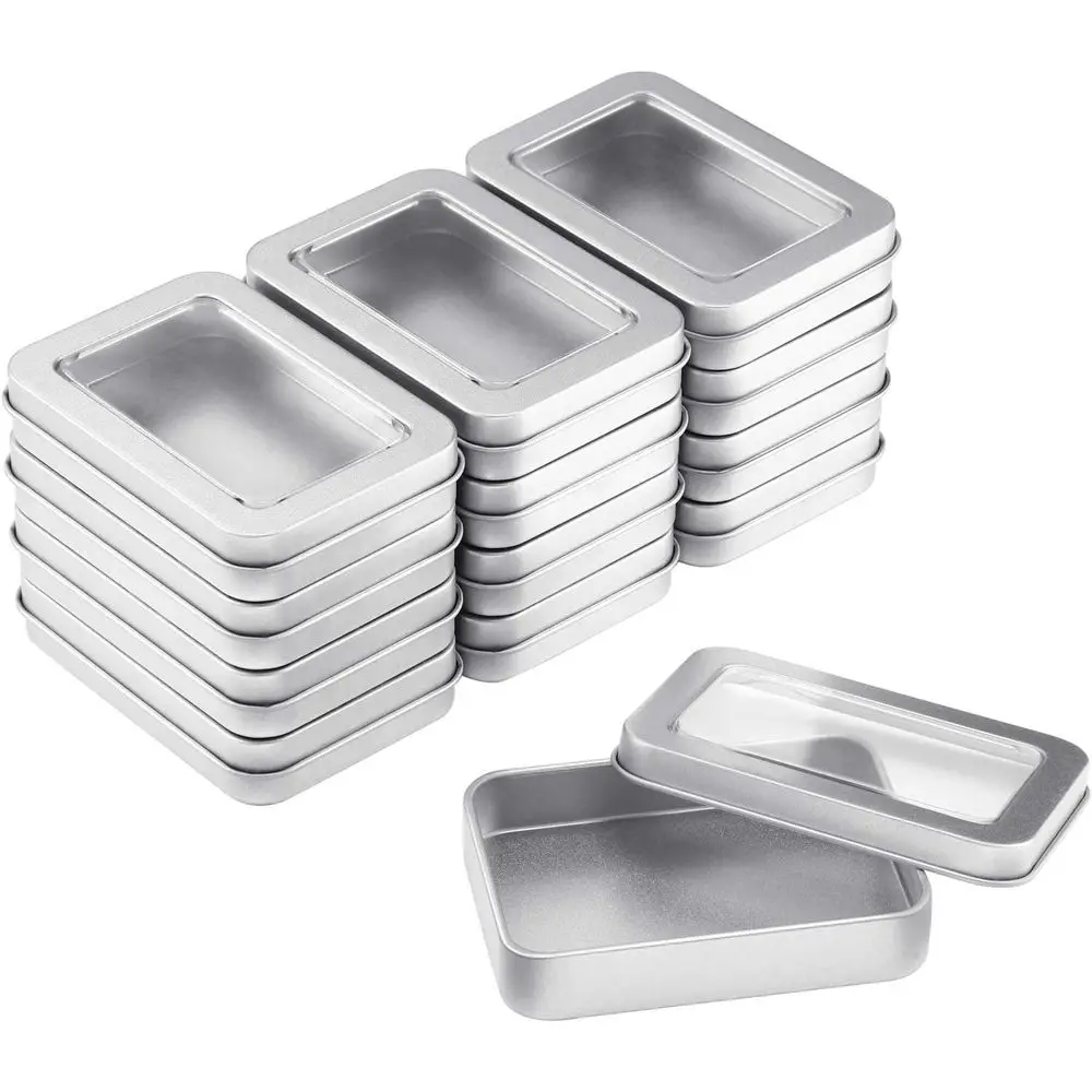 24 Pieces Tin Box M…