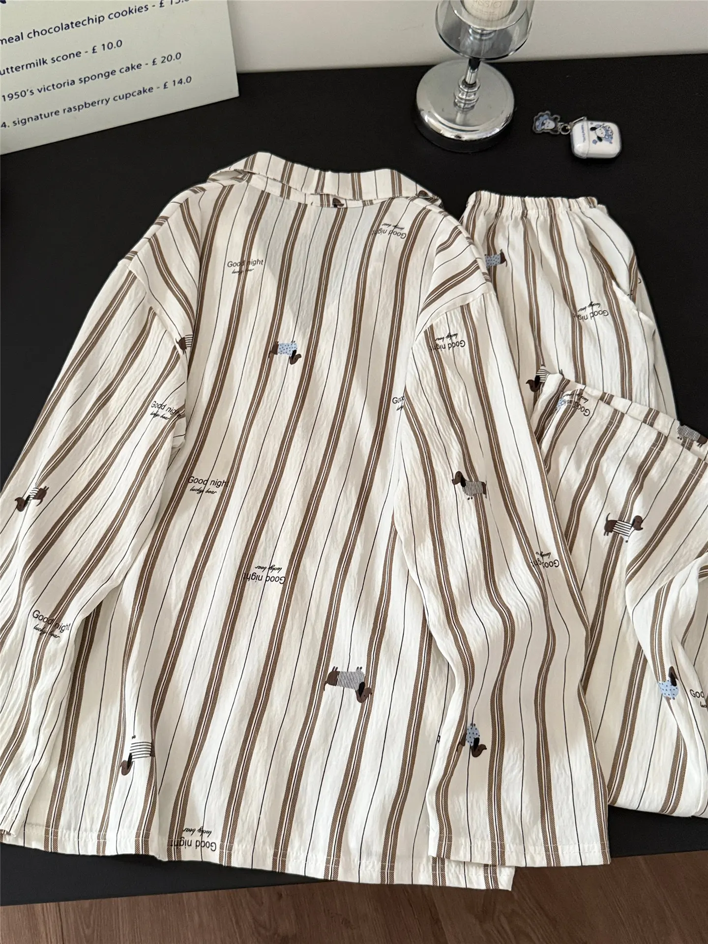 Cloud Cotton Long Sleeve Couples Sleepwear Loose Thin Home Clothes Set Spring Autumn Casual Scenarios Striped Pattern Comfort...