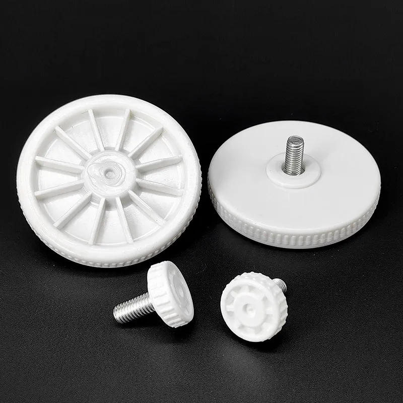 5Pcs M6 M8 M10 Anti-Slip Adjustable Feet, Leveling Screw Pads with Rubber Shock Absorber for Machinery Furniture,PP & Steel Base
