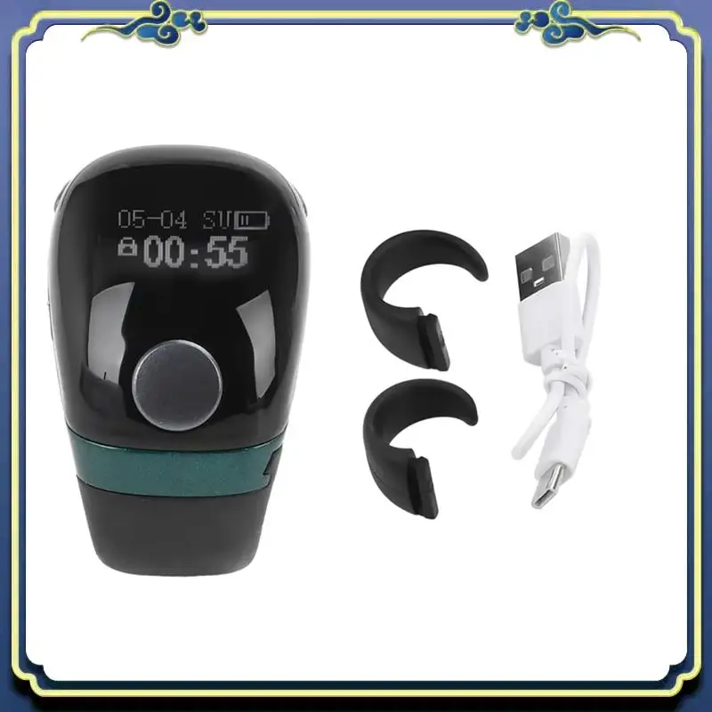 

Portable Portable Mini Digital Tally Counter Smart Ring, LCD Electronic Finger Counter, Type-C Charged Point Marker Row Counter
