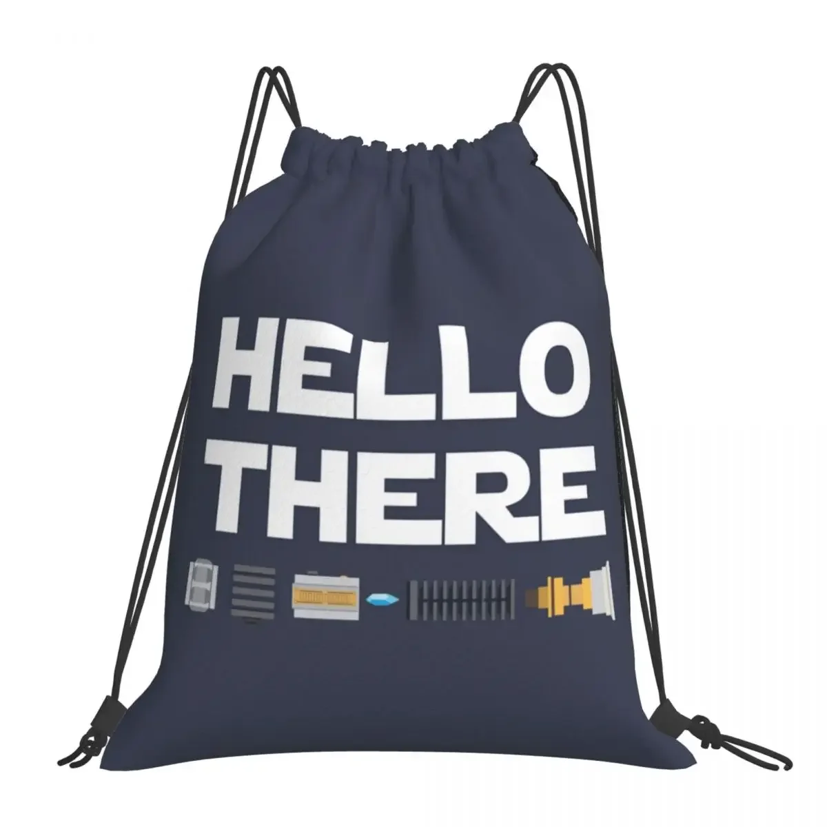 

Hello There Backpacks Portable Drawstring Bags Drawstring Bundle Pocket Sports Bag Book Bags For Man Woman School