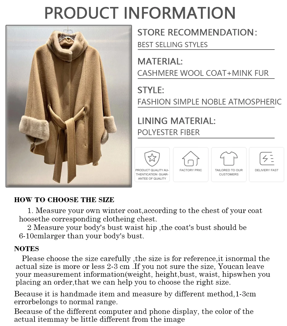Wool Blend Jacket Matching Belt Women Wool Coat Luxury Women New Style Cashmere Coat Women