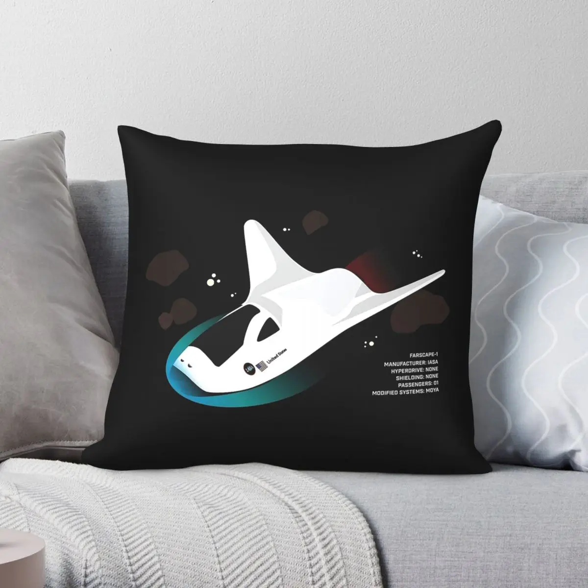 Farscape-1 Fictional Ship Pillowcase Polyester Linen Velvet Printed Zip Decor Car Cushion Case