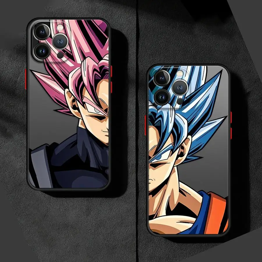 Funda blanda Dragon-Ball Goku para Apple iPhone 13 Pro 12 Mini 15 Pro Max XR 7 8 SE 6s XS X 16e 14 11 Pro Max 16 Pro SE