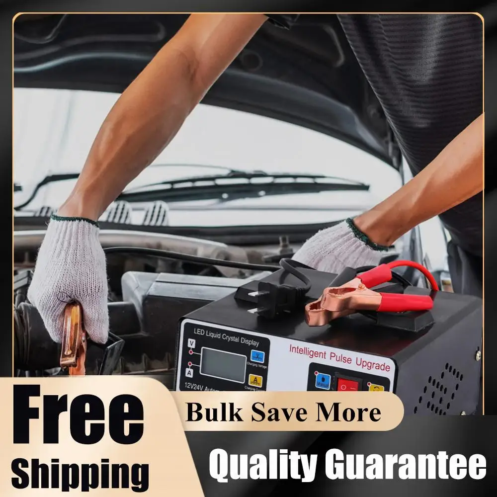 

Зарядное устройство для аккумуляторов 400А, высокомощное, быстрое, 12В/24В, интеллектуальное импульсное восстановительное зарядное устройство с ЖК-дисплеем, функцией автоматической остановки, пятиступенчатое