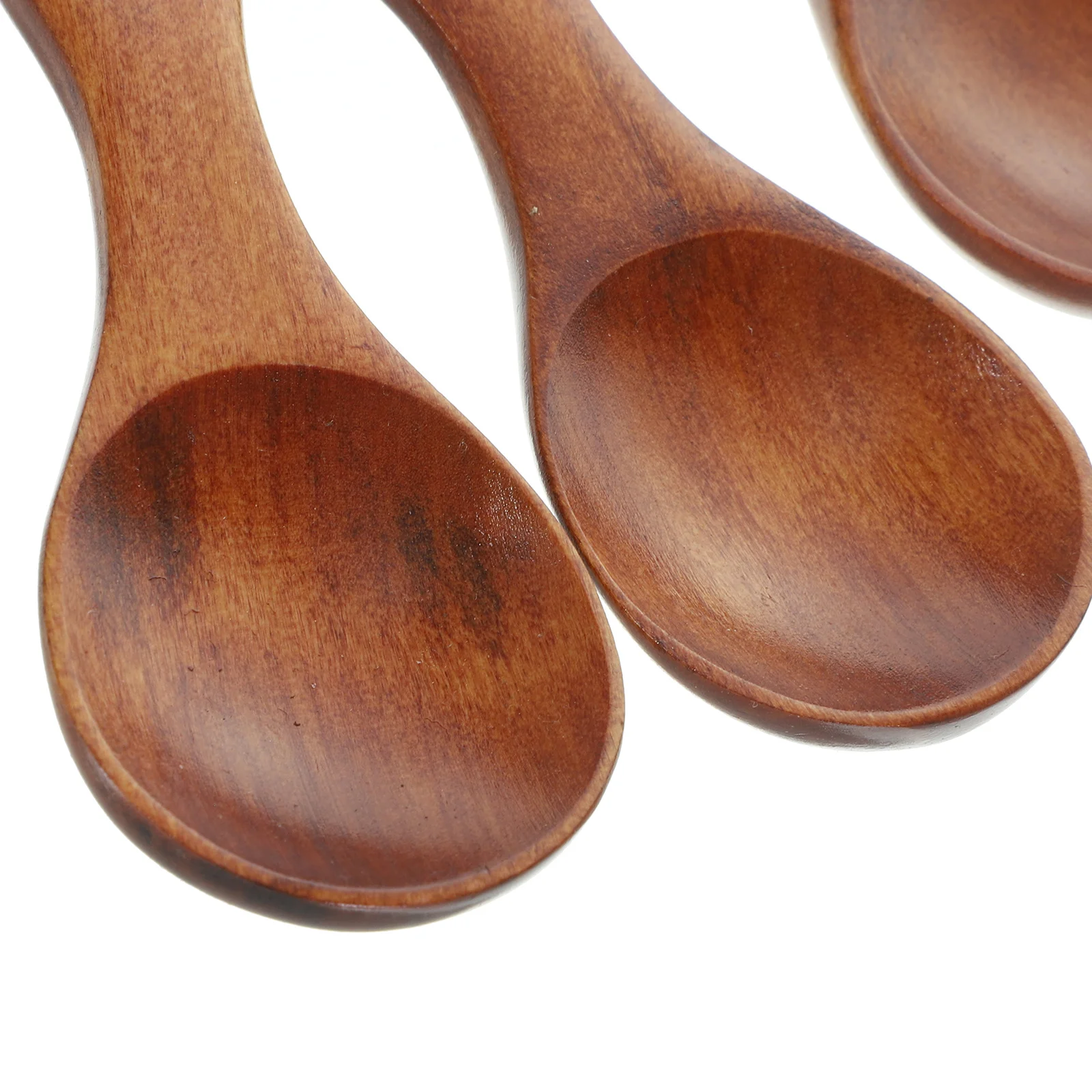 

3Pcs Small Wooden Spoons Mini Scoops Smooth Surface Ergonomic Handle Safe Practical Gifts for Coffee Cake Dessert