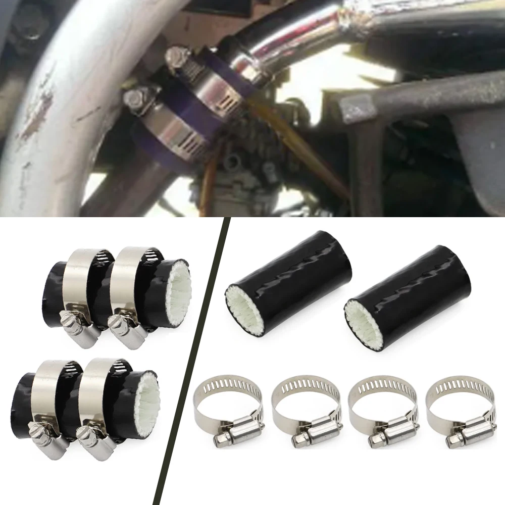 

Для Yamaha Banshee YZF350 YFS200 Raptor Blaster ATV выхлопные соединения с 2 огнестойкими рукавами и 4 зажимами для горла