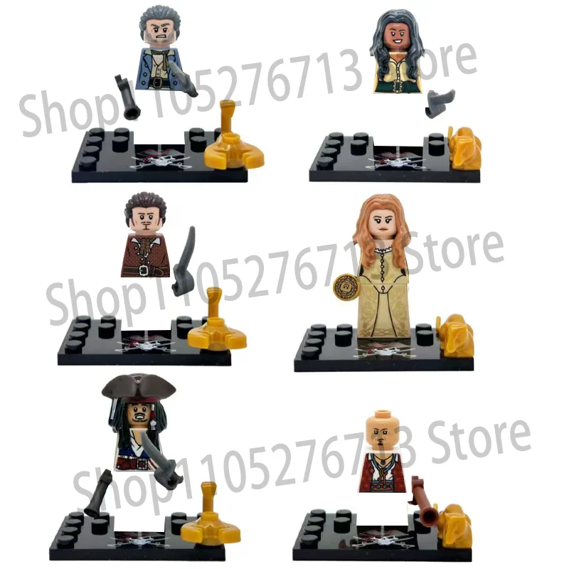 Klassische Filmfiguren aus Fluch der Karibik Bausteine-Sets Kapitän Jack Sparrow Davy Jones Zubehör Kinderspielzeug