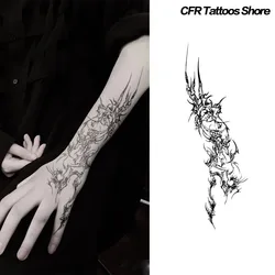 Dark Thorn Totem Herbal Juice Tattoo Stick Arm Temporary Tattoo Waterproof Gothic Y2K Fake Tattoo Semi-permanent Tattoo Art
