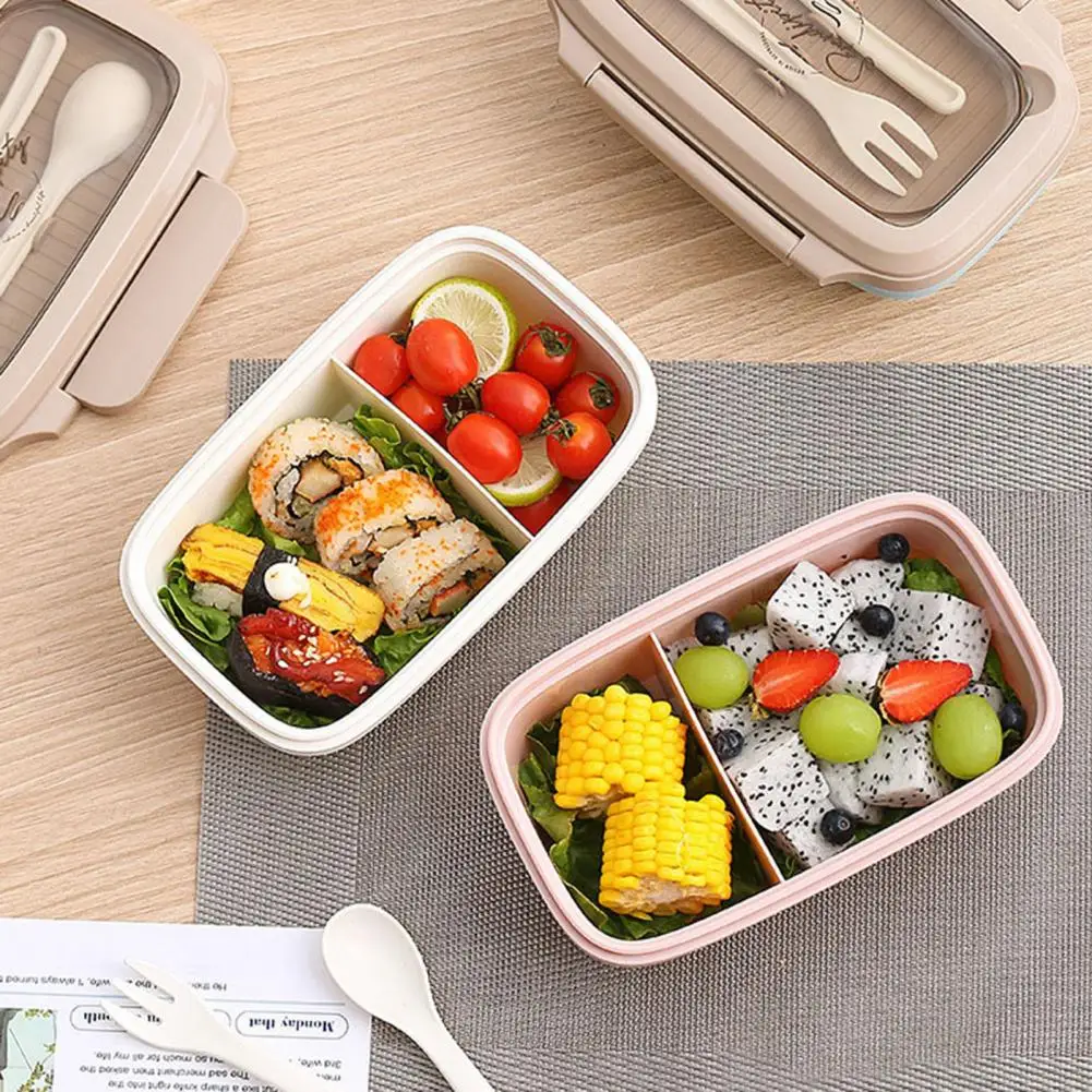 Lunch Box with Microwave Safe Feature Sturdy 1000ml Bento Box Lunch Containers with Airtight Seal Tableware for Kids