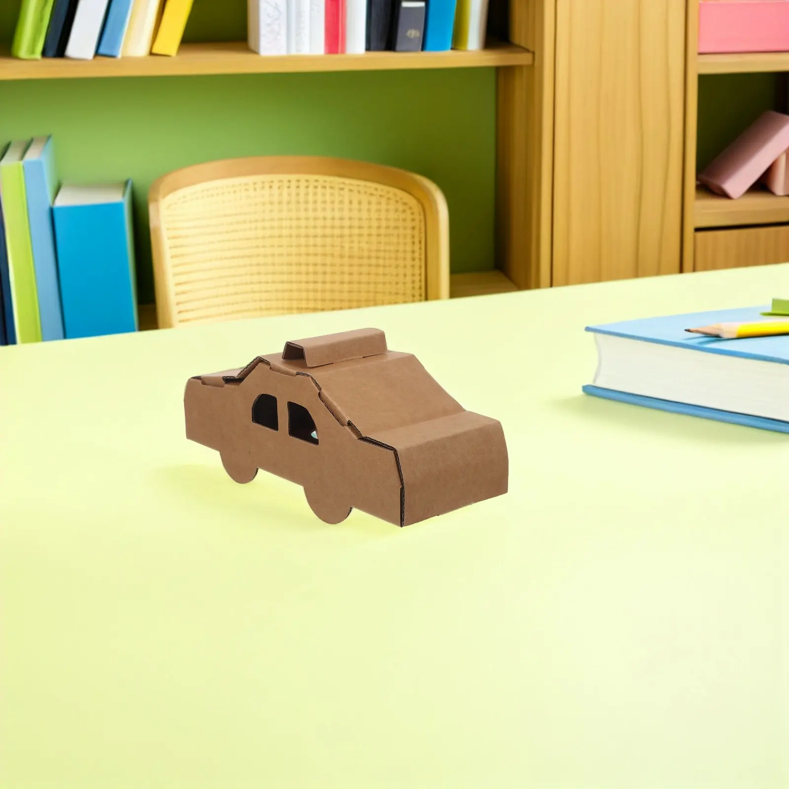 3Pcs Unfinished Cardboard Puzzle Vehicle Kits DIY Paper Car Building Craft Kits for Kids Creative Activities Party Fun