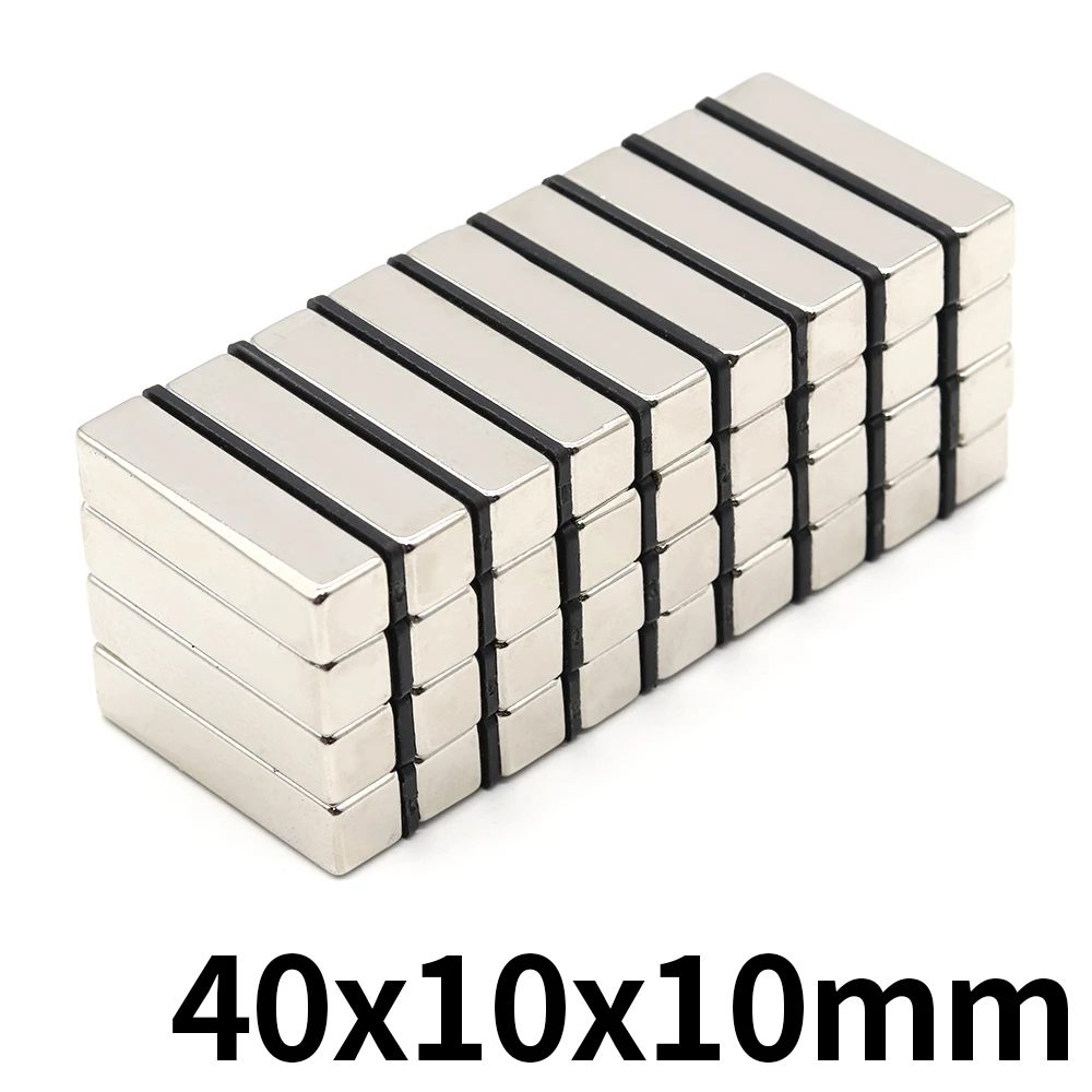 40x10x10mm Block Super Strong Neodymium Magnet N35 Powerful Magnetic NdfeB Permanent Refrigerator Magnet imanes DIY