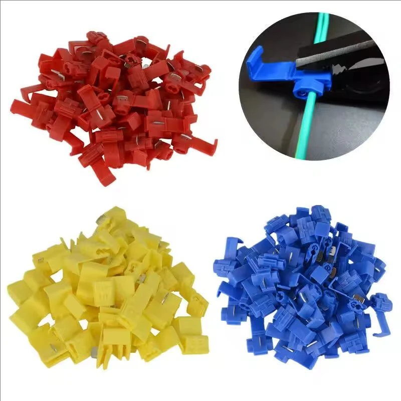 Wire and Cable Connector with Microphone Lock Electrical Quick Connector Crimping Non-Destructive Continuous Wire