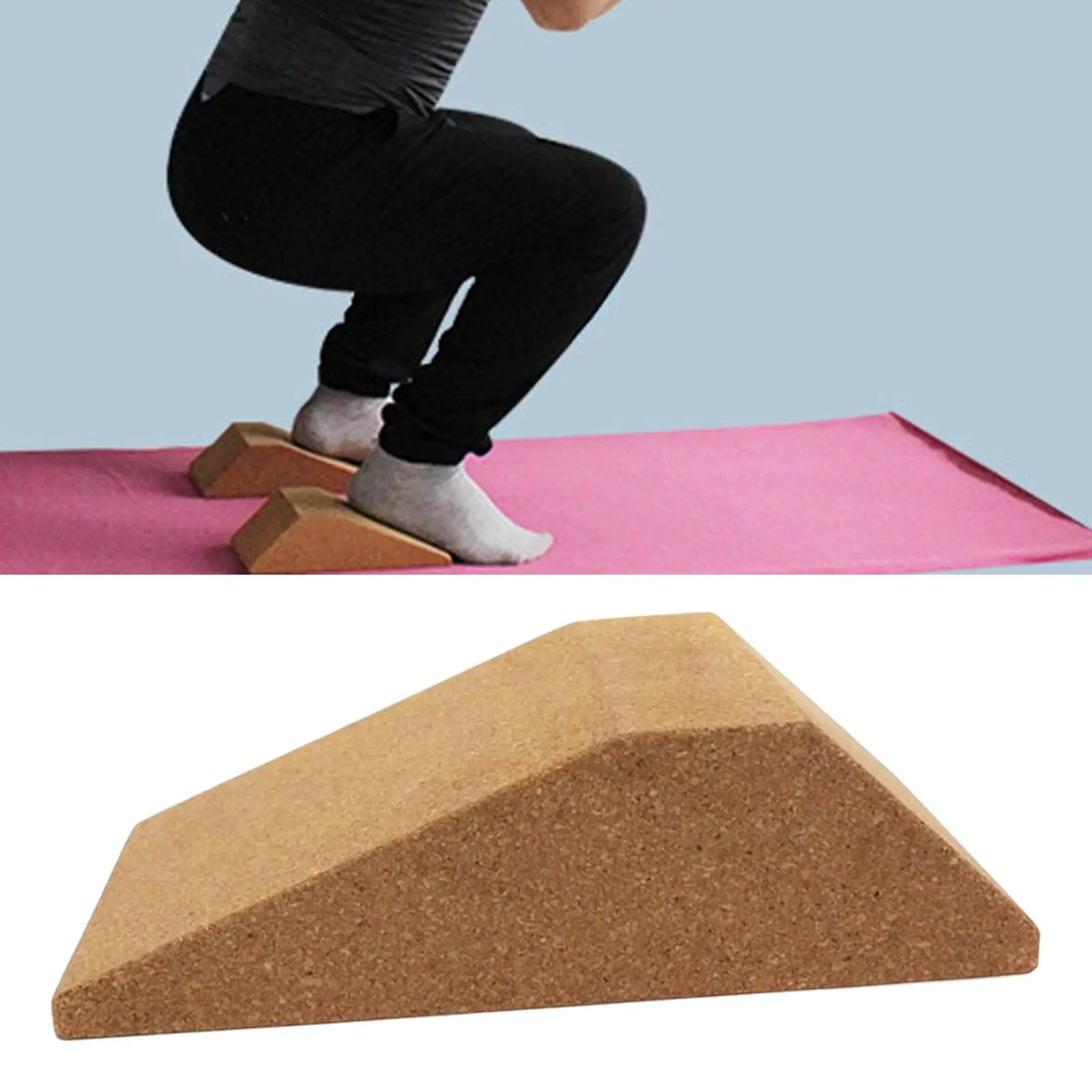 Cork Squat Wedge Block Exercise Brick Incline Board for Stretching Weightlifting