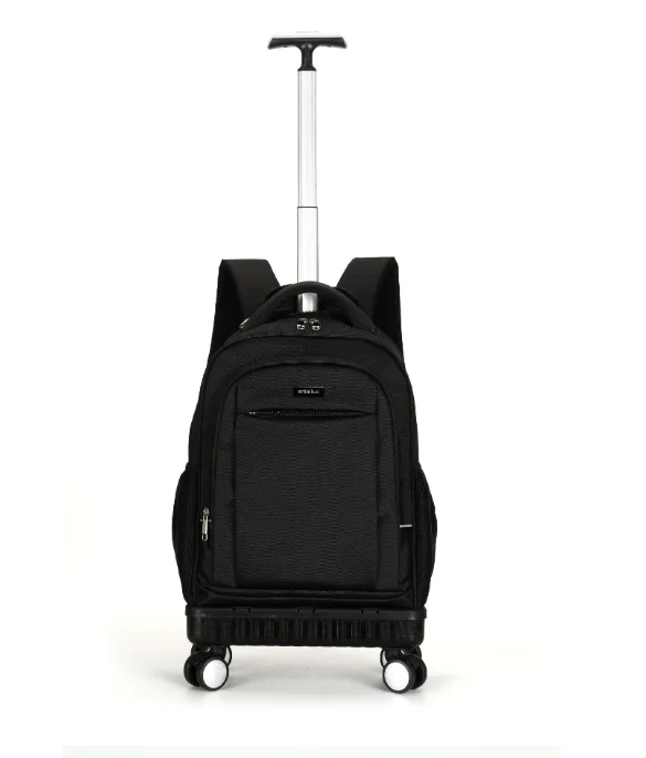

School Trolley Bag New Arrival Large Capacity Travel Rolling Backpack Stylish Hidden Wheels 20" Travel Bag with spinner wheels