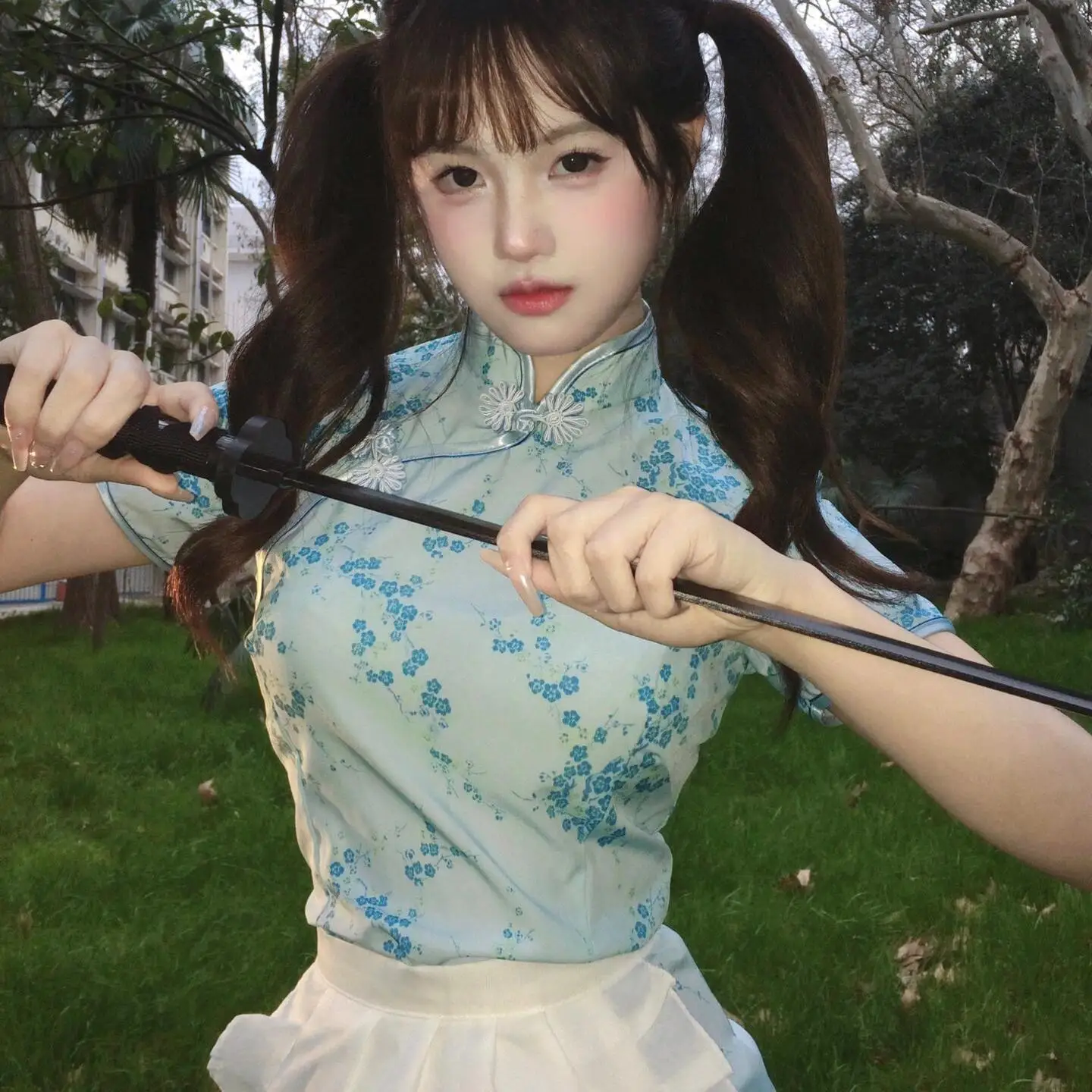 تنورة صينية جديدة من Sle Dr loween Cisas Cosplay orm تنورة خادمة ناعمة للفتيات ملابس يومية