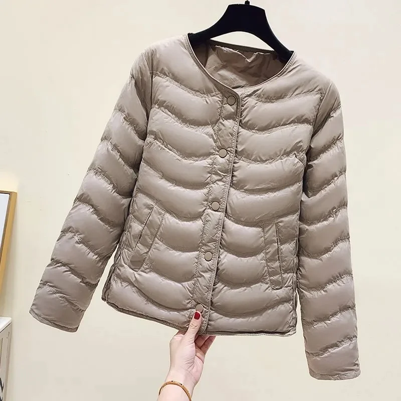 Autumn Winter New Light Down Cotton-Padded Jacket Women's Short Bottom Warm Cotton Padded Coat Slim Female Outerwear Fashion Top