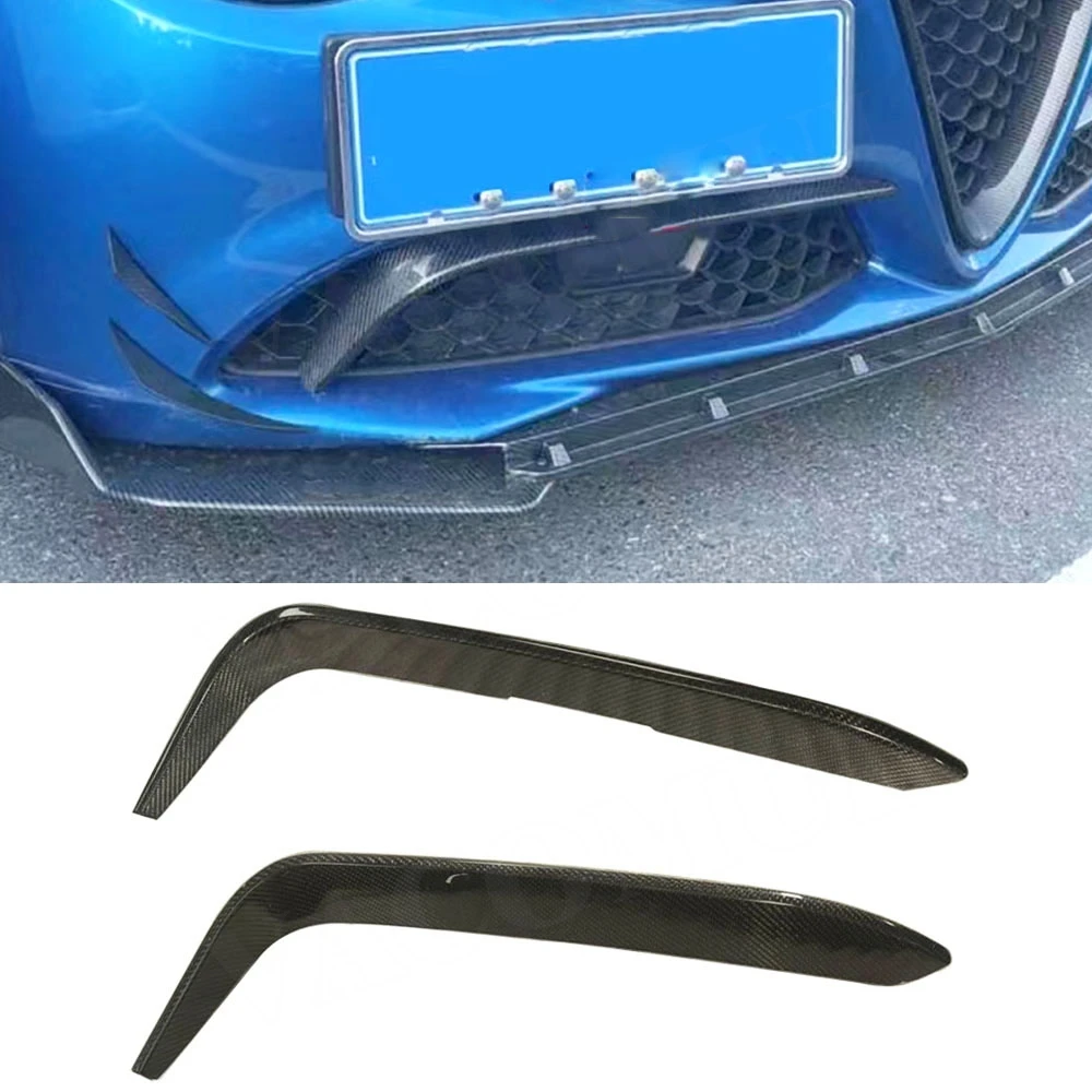 

VACOMUL Carbon Fiber Fog Lamp Front Bumper Fins Decoration Body Kit For Alfa Romeo Giulia 2016-2019 Standard/Sport Styling