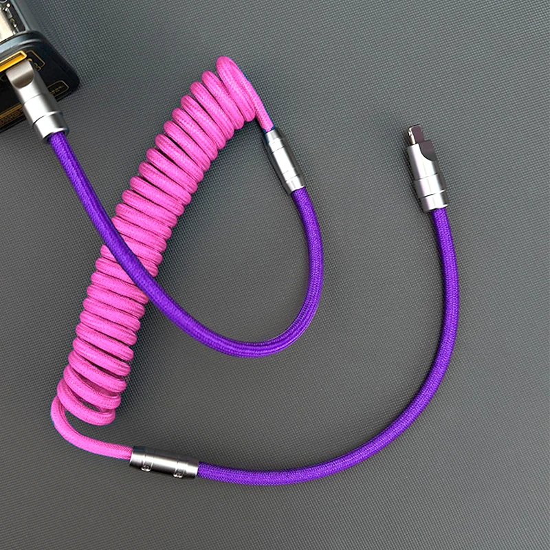 New 100W Spring Spiral Expansion Data Cable Type-C To C Super Fast Charge Cable for Android Samsung Xiaomi Huawei image 4