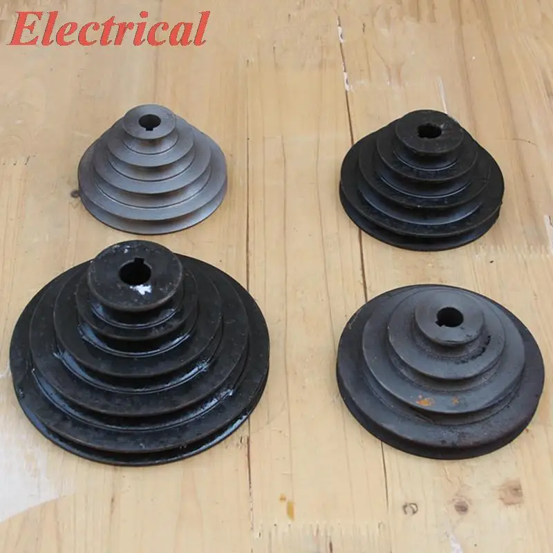 1pc Bench Drill 130mm to 190mm OD. 14 16 18 19 20 22 24 25 28mm Bore Aluminum A Type 4/5 Step Pagoda Pulley Wheel for V-Belt