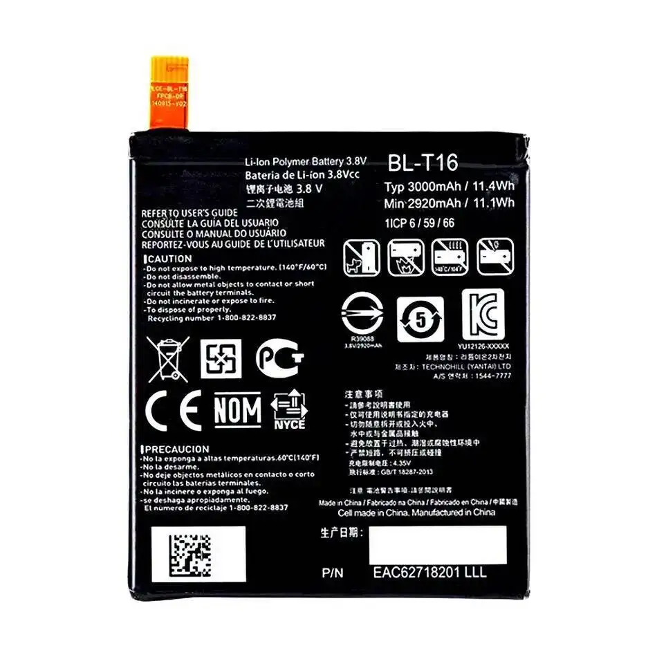 BL-T16 3000Mah ل LG G Flex 2 VU 4 Vu4 H950 H955 H959 BL T16 قسط استبدال بطارية الهاتف المحمول
