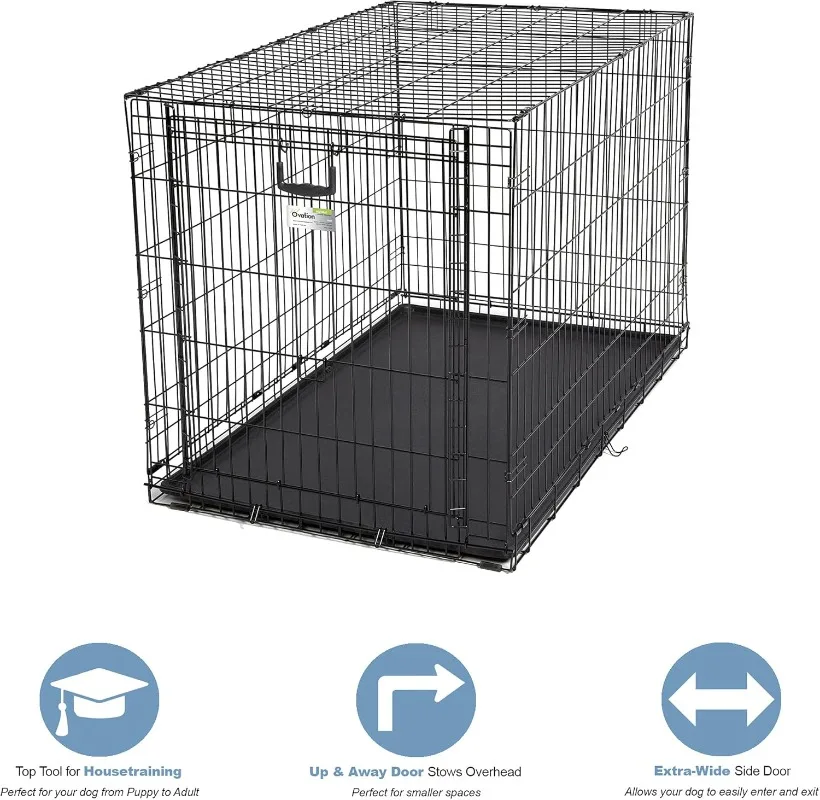 Single Door Crate with Up and Away Door, 48-Inch