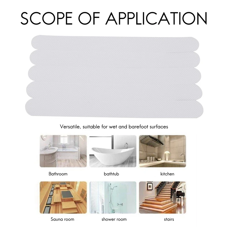 25 قطعة المطبخ والحمام شفافة المضادة للانزلاق ملصقات درج خطوات الشريط حوض الاستحمام غرفة الاستحمام المضادة للانزلاق شرائط