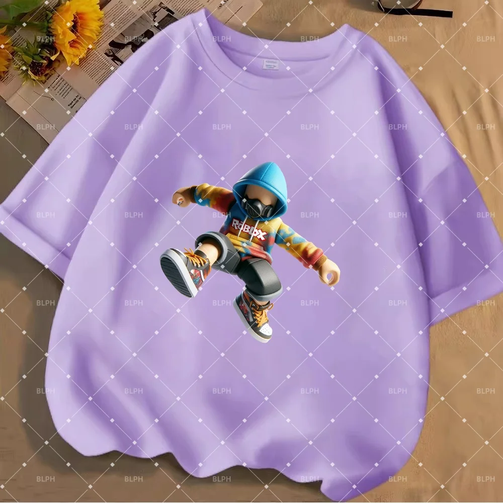 

Stylish Roblox Tie-Dye Hoodie Kids T-Shirt with Cool Design, Perfect Choice for Trendy Children's Fashion