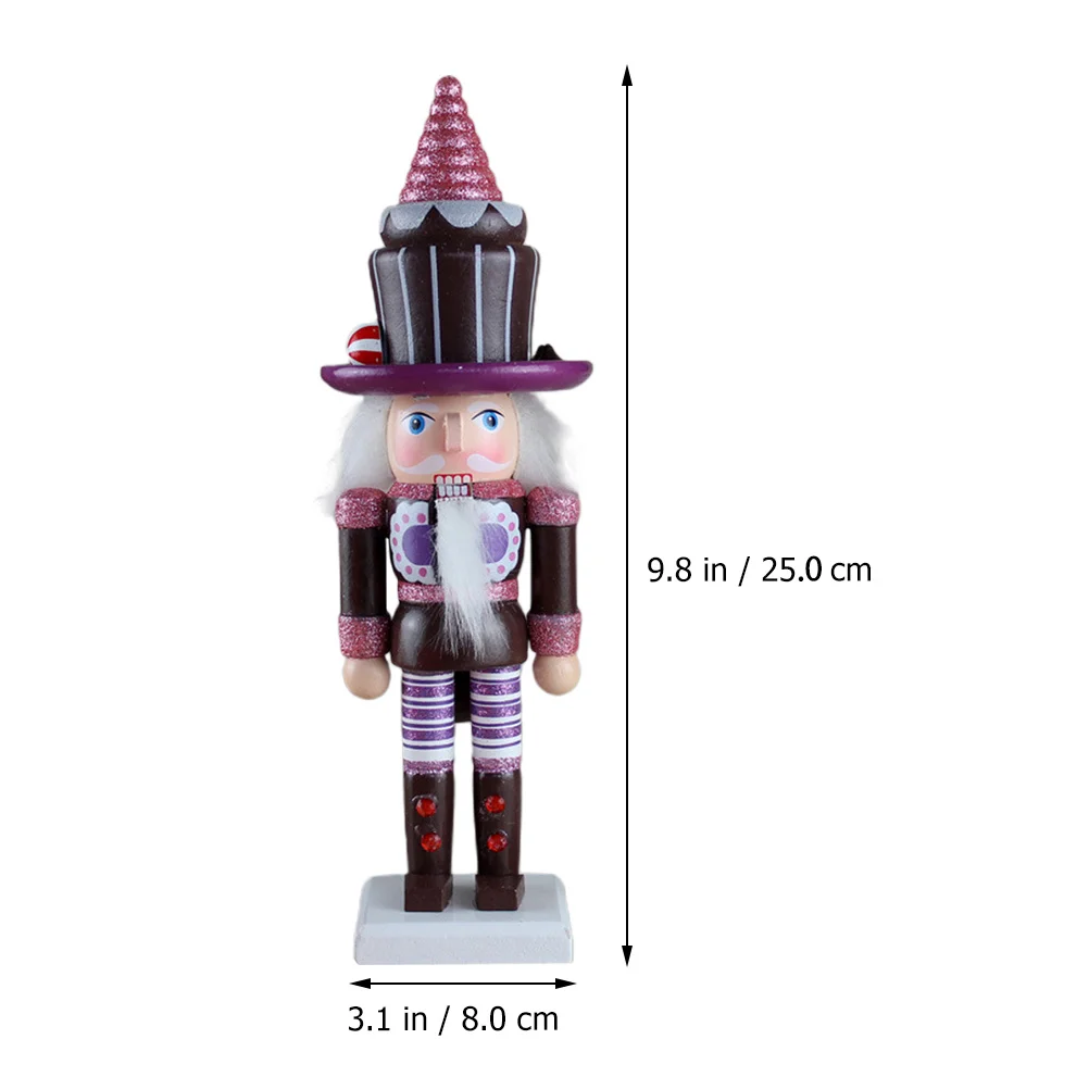 

2Pcs Walnut Soldiers Puppet Engraved Solid Wood Craft Exquisite Christmas Desktop Decoration Lifelike Wooden Ornament for Table