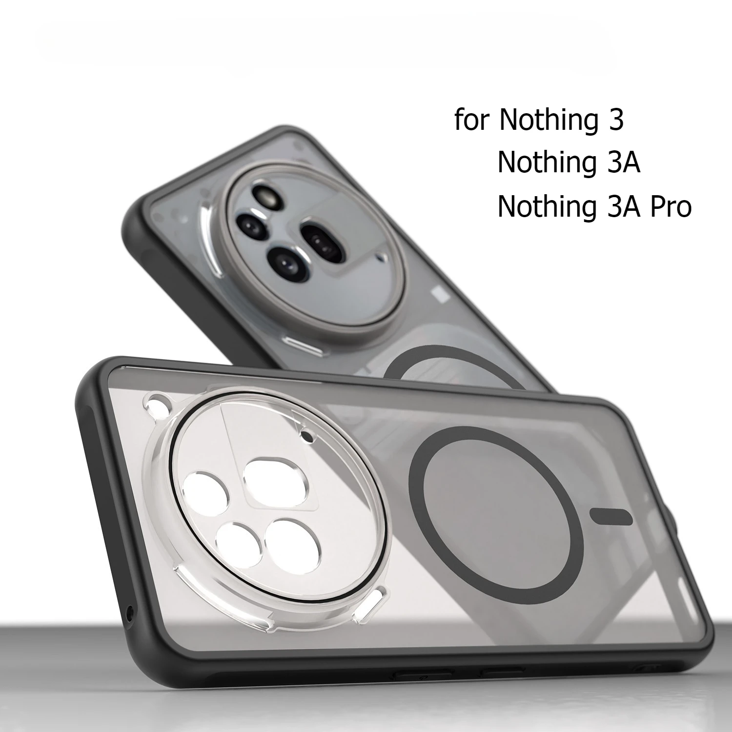 Für Nothing Phone 3A Pro 3 Hülle, matt, transparent, Magsafe, magnetisch, kabellos, stoßfest, Rückseite, für Nothing Phone 3 3A Cover