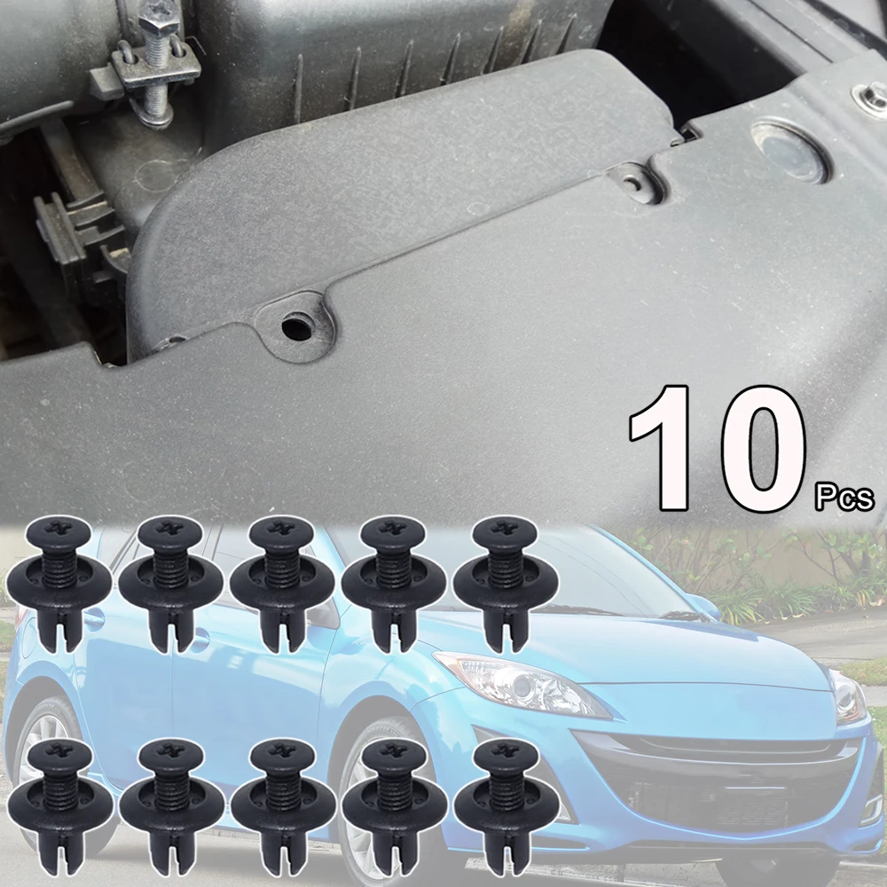 10pcs For Mazda 3 BK BL BM/BN 2004 - 2018 CX-5 KE CX-9 TB Car Bumper Wheel Arch Lining Trim Screw Rivet Fender Liner Hood Clips