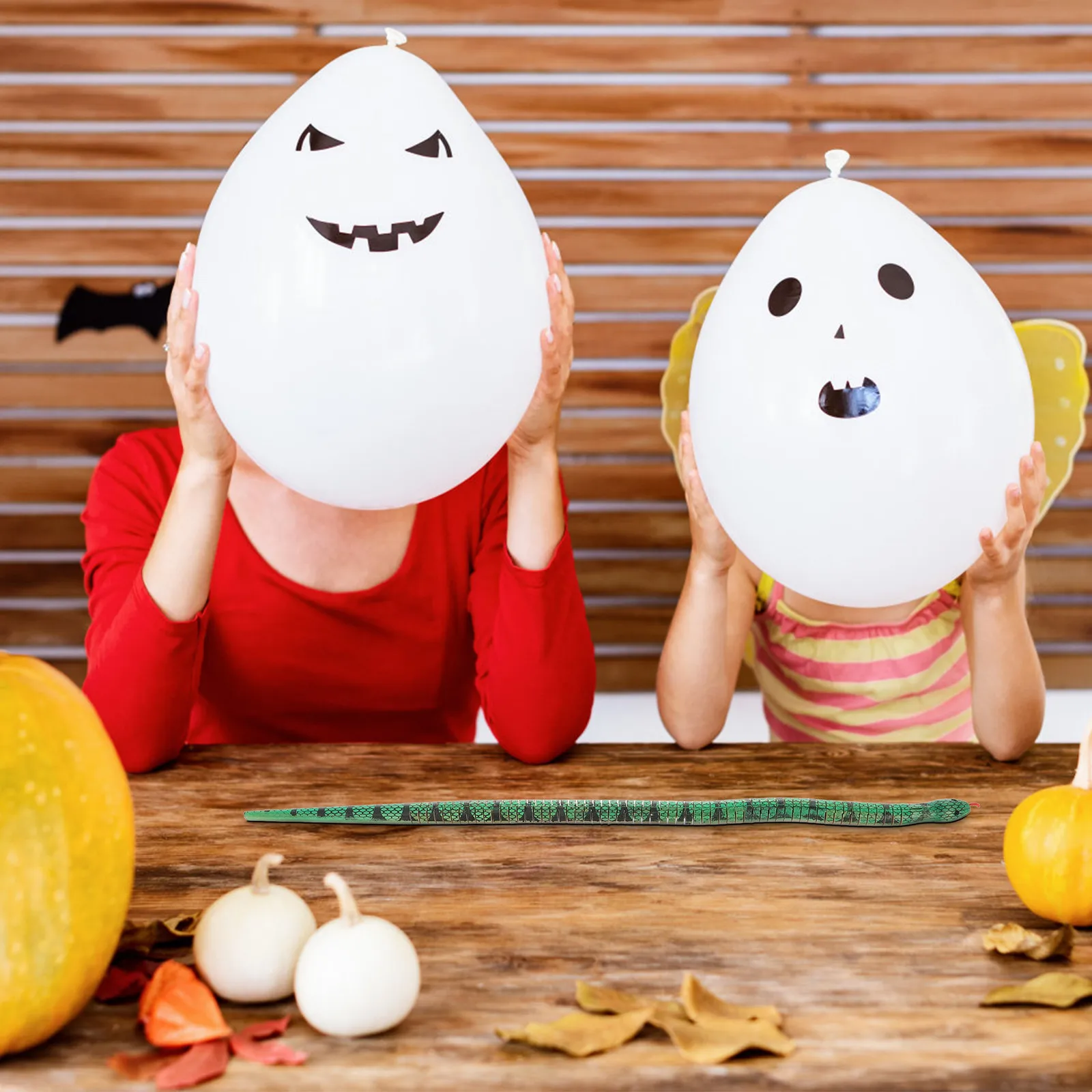 

4Pcs Articulated Wooden Snake Flexible Wiggly Lifelike Halloween Decoration Scary Prank Prop DIY Craft Project Unpainted Wood