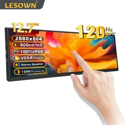 LESOWN Ultrawide Stretched Bar 12,7 cala 2,5 K Monitor dotykowy 120 Hz 100% sRGB Wysoka jasność PC Laptop Przedłużacz Ekran Wyświetlacz