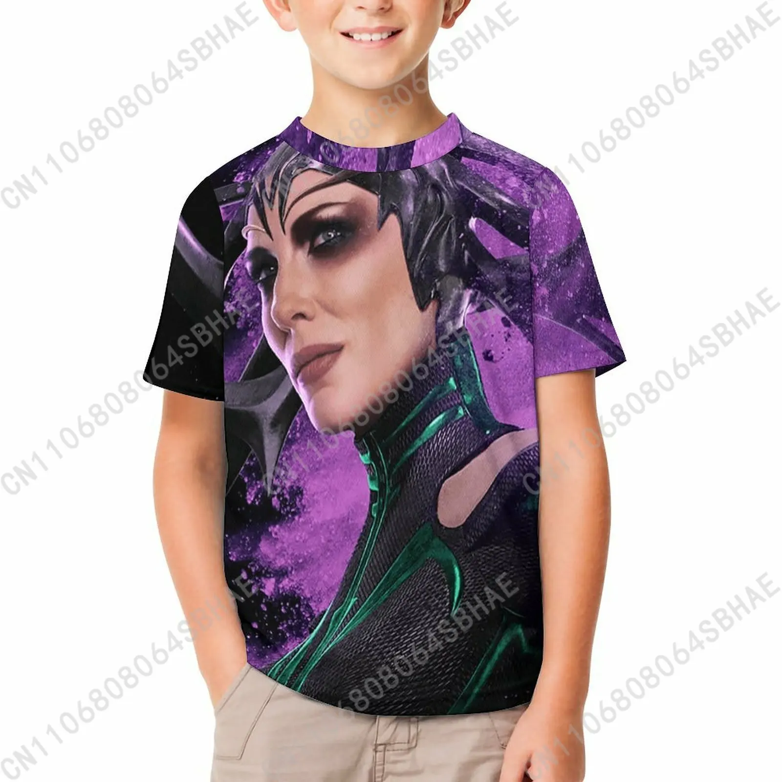 

Marvel Hela T Shirt Boy Girl Short Sleeve Print Cotton TShirt Comfortable Crew Neck Children Child Tee Cosplay