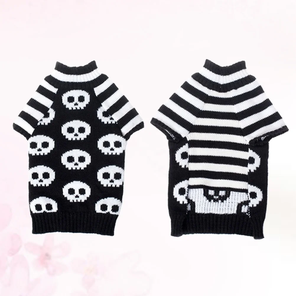 

Skull Heads Halloween Pet Clothes Small Dog Size Xxs Warm Outfit for Winter Everyday Wear Pet Clothes Dog Costume