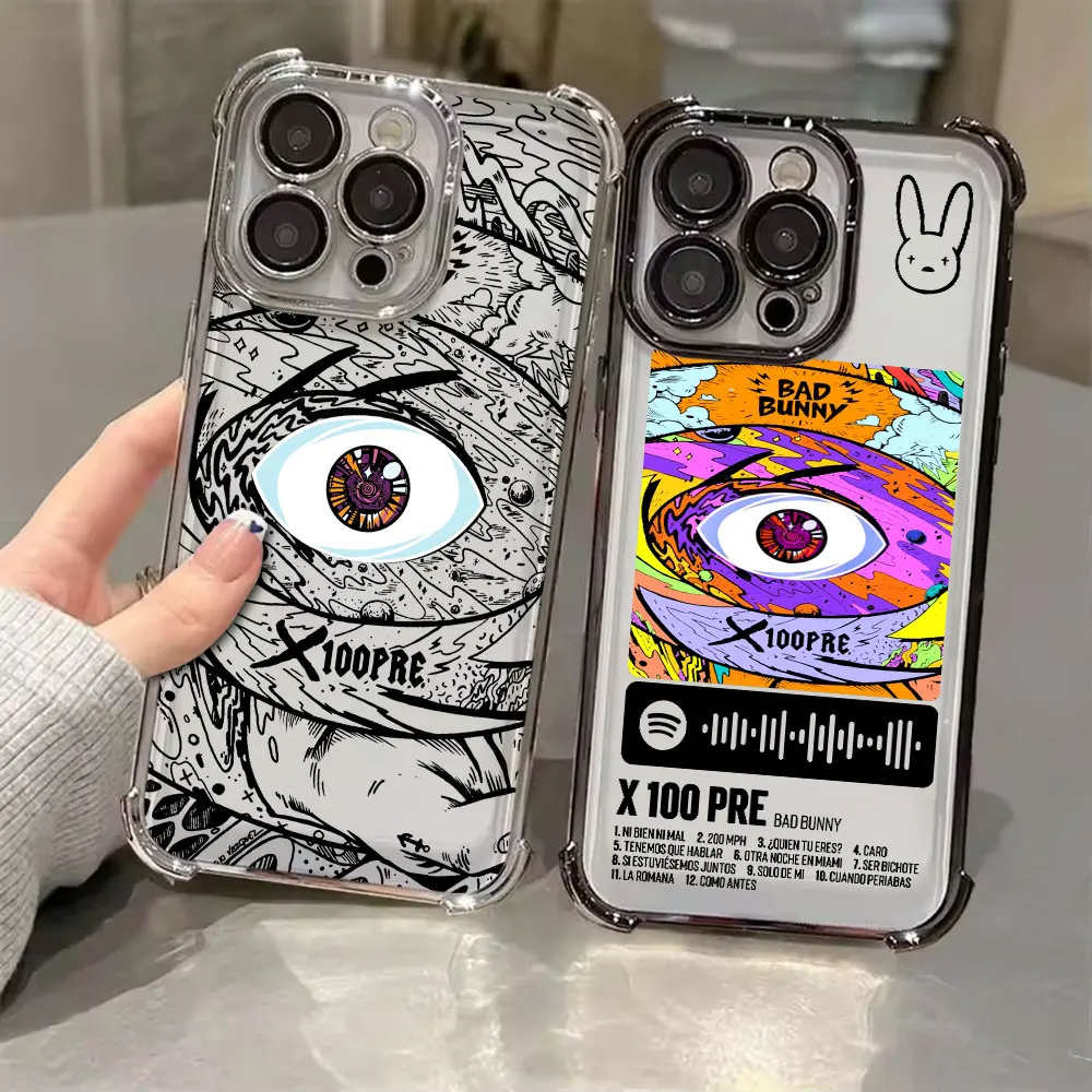 

Bad Bunnys Album X 100 PRE Phone Case for iPhone 17E 11 13 15 16 17 Pro Max 14 Plus 17Air 16E Pro 12 17Pro Soft Shockproof Cover