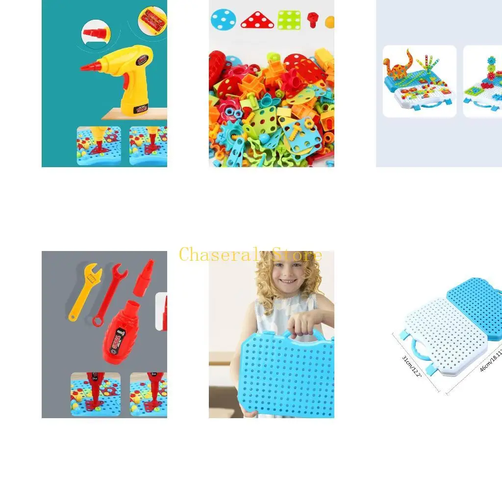 

E7CE Fun Workbench Наборы инструментов Строительная игрушка 2D 3D-головоломка Детская игрушка для тренировки навыков мозга