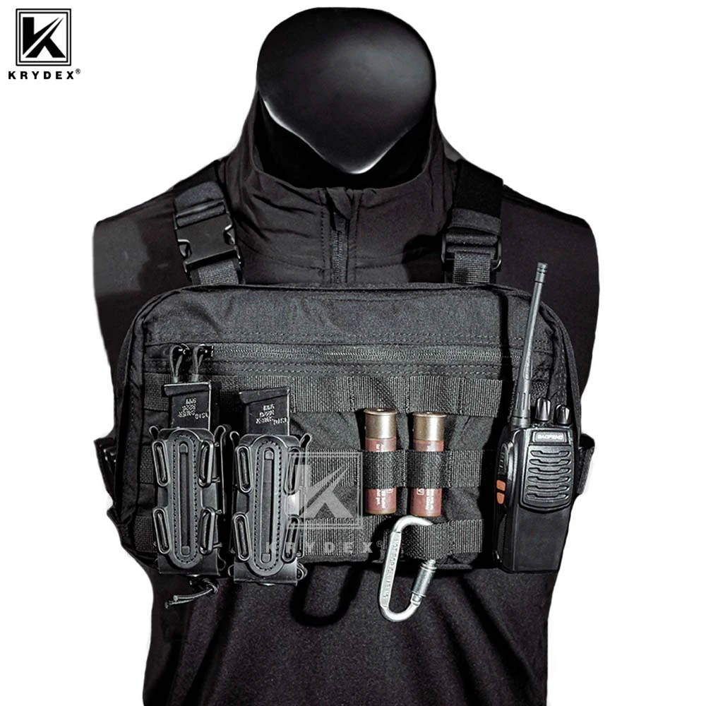 

KRYDEX Тактическая нагрудная сумка Molle Camping Chest Rig Vest Многоцелевой уличный чехол для инструментов EDC