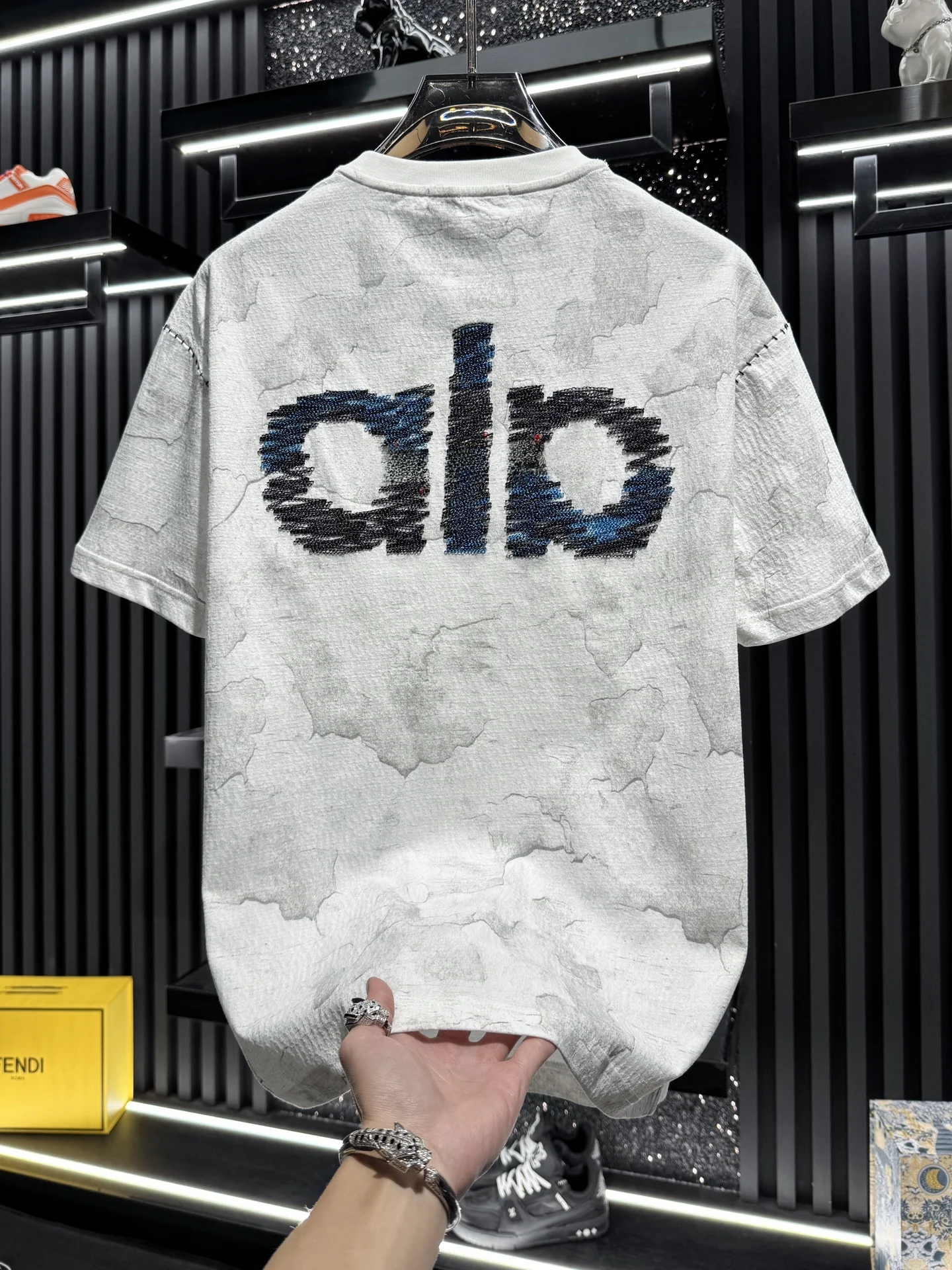 

Мужская футболка с коротким рукавом, вышивкой и градиентным эффектом, легкая, дышащая, из хлопка, для делового и повседневного стиля