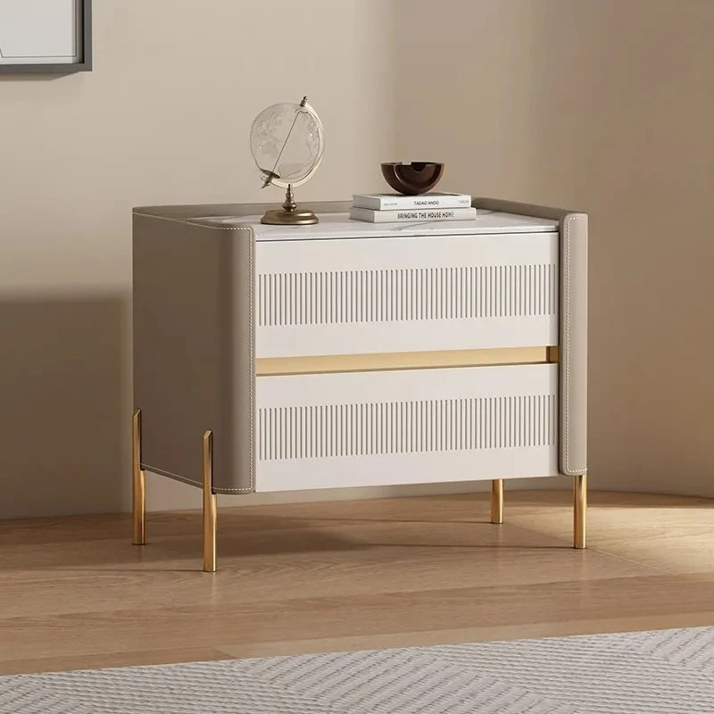 Aesthetic Luxury Nightstand Modern Display Interior Nordic Storage Vintage Nightstand Trendy Table De Chevet Bedroom Furniture