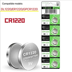 Alta capacidade novas baterias cr1220 de 2-50 pces-3v célula tipo moeda de lítio cr 1220 bateria para relógios dispositivos de saúde calculadora etc.