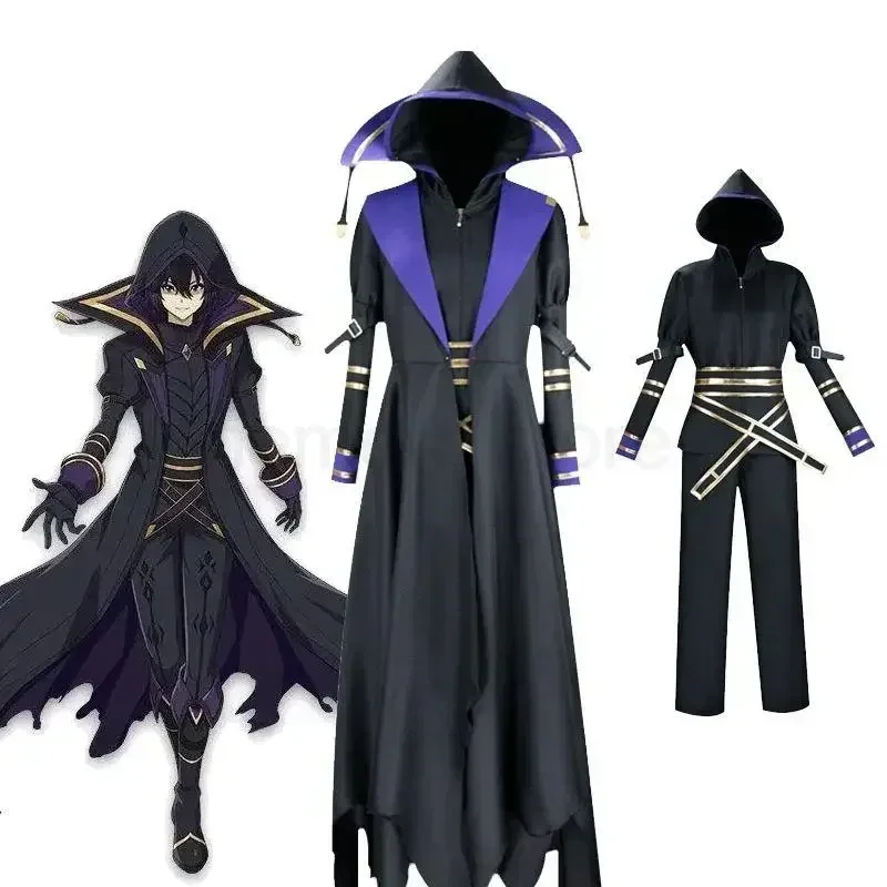 

Anime The Eminence In Shadow Kagenou Cid Cosplay Costume Wig Black Cloak Uniform Shadow Garden Minoru Kagenou Halloween Men Boys