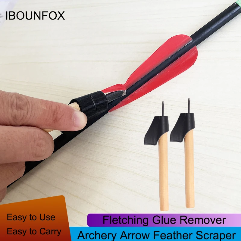 IBOUNFOX Archery Arrow Feather Scraper Arrow Shaft Glue Traces Remover Tool DIY Removal Tool Hunting Arrow Accessories