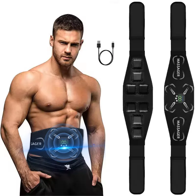 

EMS Muscle Stimulator Ab Belt - Перезаряжаемый электронный тонер для брюшного пресса для силы основы - Фитнес-оборудование для домашнего использования