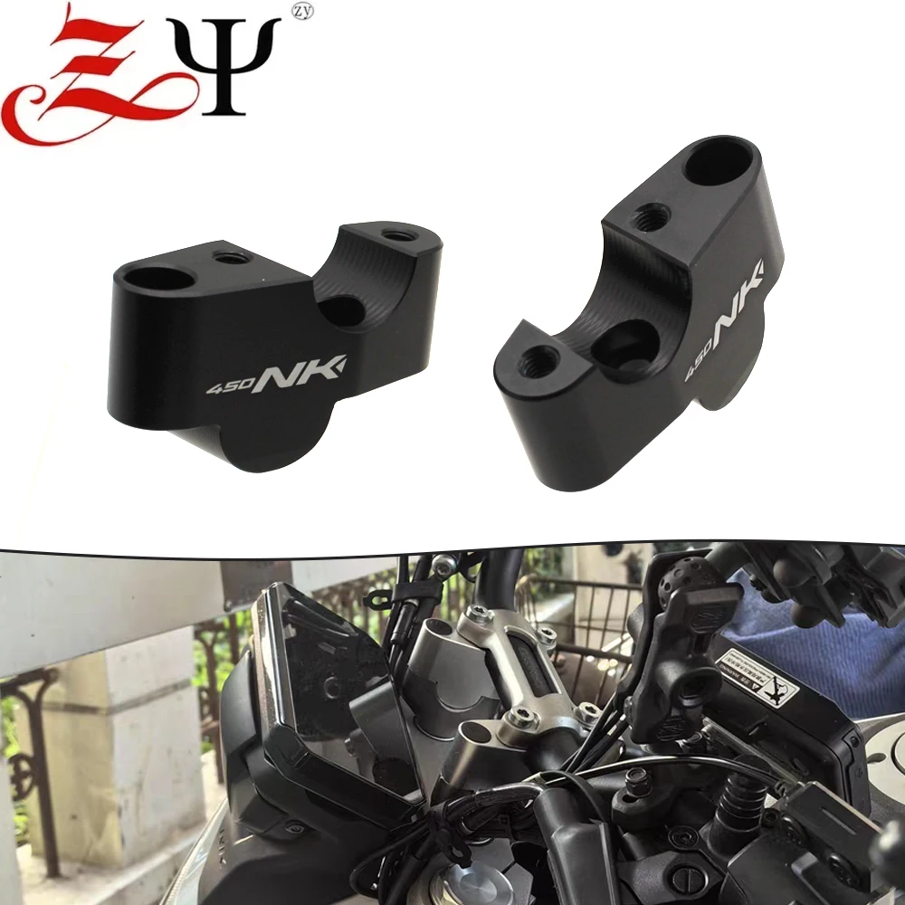 CNC Motorcycle Handlebar Riser Drag Handle Bar Clamp Extend Adapter For CFMOTO 450NK 450 NK CF450 2023 2024