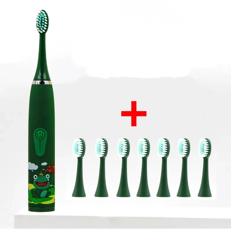 فرشاة أسنان كهربائية للأطفال مقاومة للماء بالموجات فوق الصوتية ، قابلة لإعادة الشحن ، بالموجات فوق الصوتية ، الشعر الناعم ، العناية بالأسنان ، تنظيف اللثة
