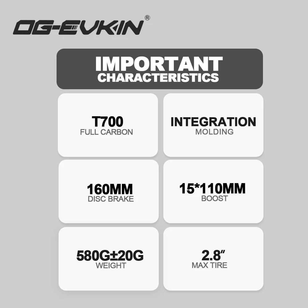 OG-EVKIN 29er Carbon T700 MTB-Gabel 15x110mm Steckachse Schwarze Carbon-Mountainbike-Vorderradgabel 1-1/8-1-1/2' MTB-Gabeln Fahrradteile – Detail 9