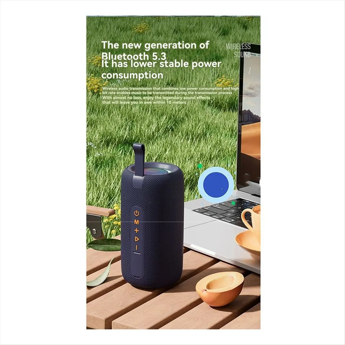 ☶❈＊♥AC1471-Outdoor Portable Bluetooth Speaker,80W Loud,Waterproof IPX6, Deep ,RGB Lights,Studio Quality Sound,Party Pool Ready