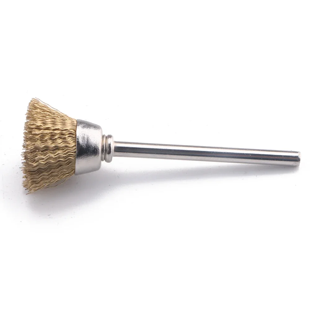 

10pcs Brass Wire Wheel Polishing Cup Brush Bowl-Shaped Copper Wire for Rotary Dremel Grinder Tools