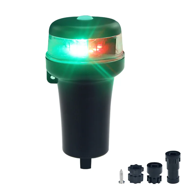 Boat Kayak Battery Portable Navigation Lights Red Green Led Multi- Adaptors 3AA Battery Inflatable Boat Surface Mount Fixed Base